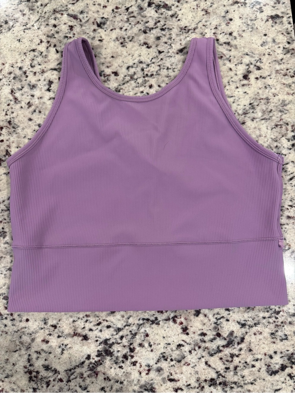 Lululemon Ribbed Pivot Crop Tank Top - Lavender
